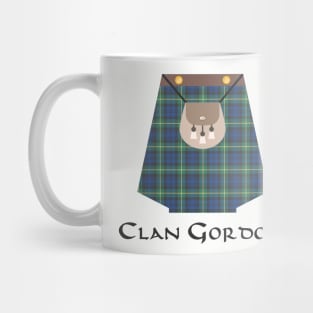 Scottish Clan Gordon Tartan Kilt Highlands Mug